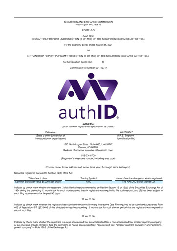 Thumbnail authID 10-Q Quarterly Report FY2024 