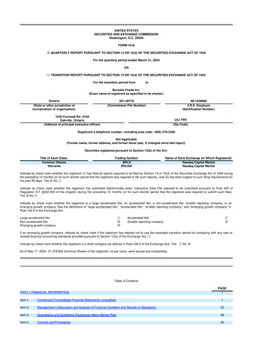 Vorschaubild Borealis Foods 10-Q Quartalsbericht 2024 
