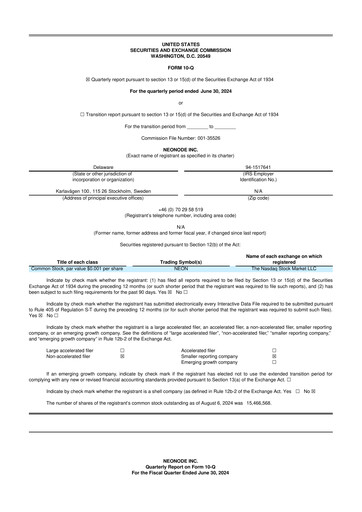 Thumbnail Neonode 10-Q Quarterly Report FY2024 