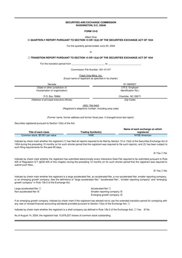 Thumbnail Fresh Vine Wine 10-Q Quarterly Report FY2024 