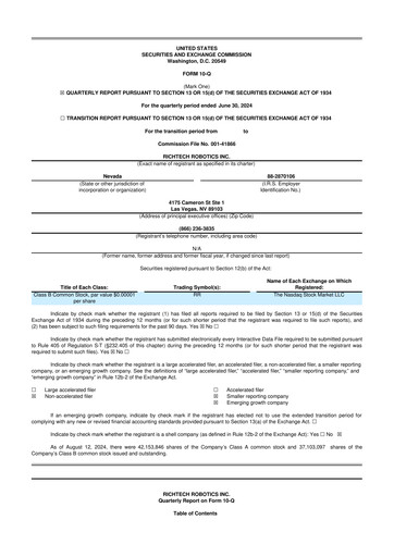 Thumbnail Richtech Robotics 10-Q Quarterly Report FY2024 