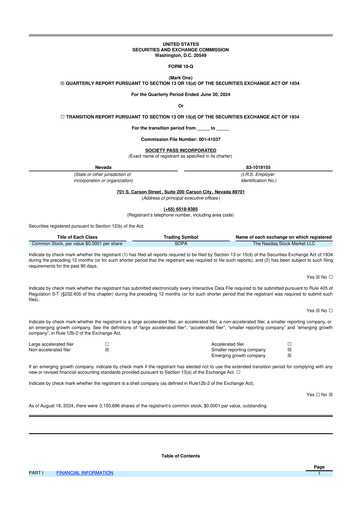 Thumbnail Society Pass 10-Q Quarterly Report FY2024 