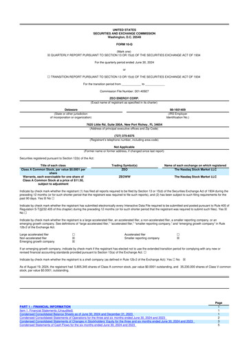 Thumbnail Zeo Energy 10-Q Quarterly Report FY2024 