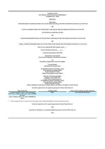Miniature QuantaSing Group 20-F Rapport annuel 2024