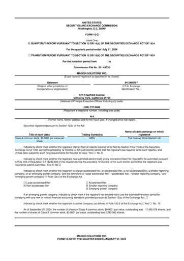 Thumbnail Maison Solutions 10-Q Quarterly Report FY2025 