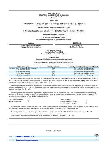 Thumbnail Saratoga Investment 10-Q Quarterly Report FY2025 