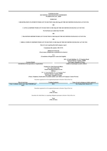 Thumbnail Baijiayun Group 20-F Annual Report 2024