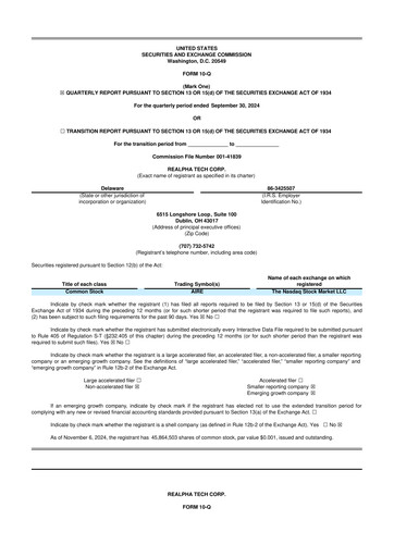 Thumbnail reAlpha Tech 10-Q Quarterly Report FY2024 