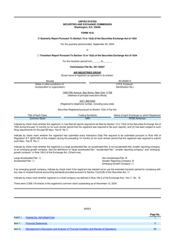 Thumbnail Air Industries Group 10-Q Quarterly Report FY2024 