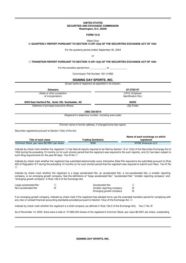 Vorschaubild Signing Day Sports 10-Q Quartalsbericht 2024 