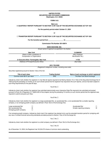Thumbnail Enzo Biochem 10-Q Quarterly Report FY2025 