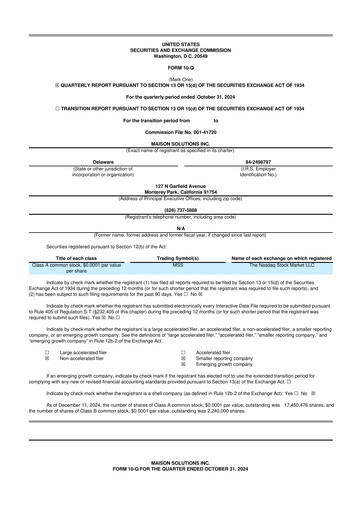 Thumbnail Maison Solutions 10-Q Quarterly Report FY2025 