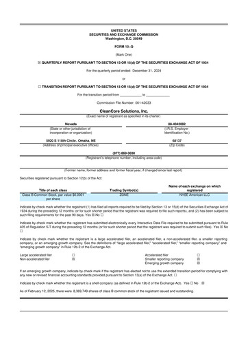 Thumbnail CleanCore Solutions 10-Q Quarterly Report FY2025 