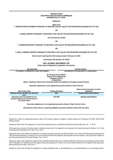 Thumbnail GCL Global Holdings Ltd 20-F Annual Report 