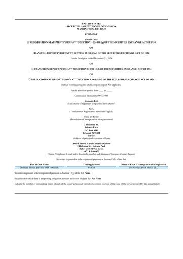 Thumbnail Kamada
 20-F Annual Report 2024