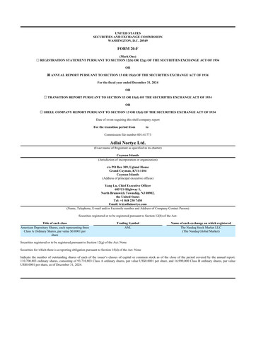 Thumbnail Adlai Nortye 20-F Annual Report 2024