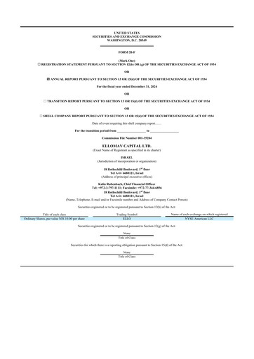 Thumbnail Ellomay Capital
 20-F Annual Report 2024