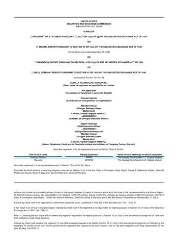 Thumbnail Gorilla Technology 20-F Annual Report 2024