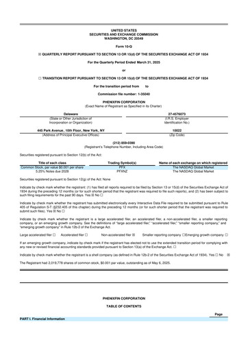 Thumbnail PhenixFIN 10-Q Quarterly Report FY2025 