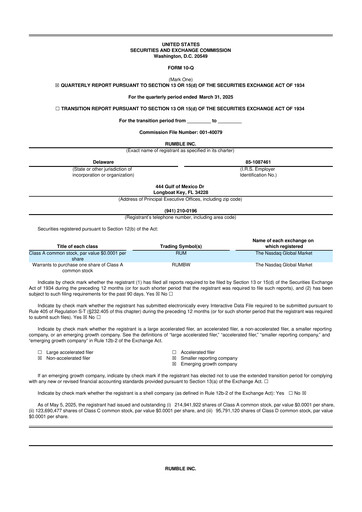Thumbnail Rumble 10-Q Quarterly Report FY2025 