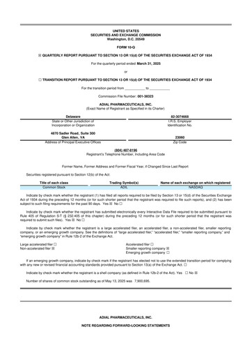 Thumbnail Adial Pharmaceuticals
 10-Q Quarterly Report FY2025 