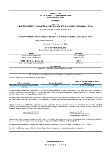Thumbnail CleanCore Solutions 10-Q Quarterly Report FY2025 