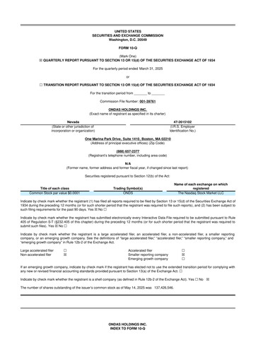 Thumbnail Ondas Holdings 10-Q Quarterly Report FY2025 