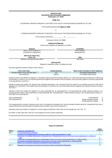 Thumbnail Versus Systems 10-Q Quarterly Report FY2025 