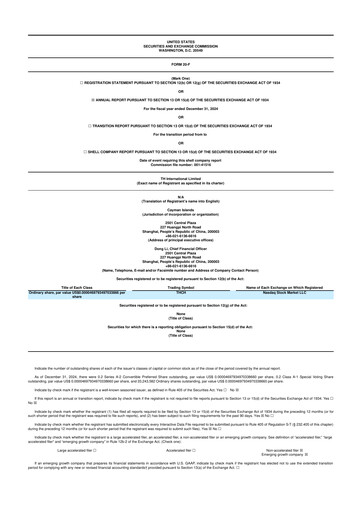 Thumbnail TH International (Tims China) 20-F Annual Report 2024