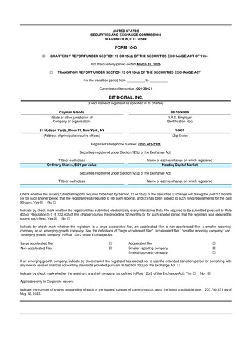 Thumbnail Bit Digital
 10-Q Quarterly Report FY2025 