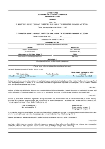 Thumbnail Strive Asset Management, LLC 10-Q Quarterly Report FY2025 
