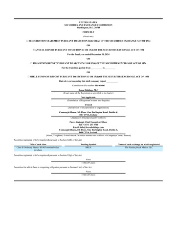 Thumbnail Brera Holdings 20-F Annual Report 2024