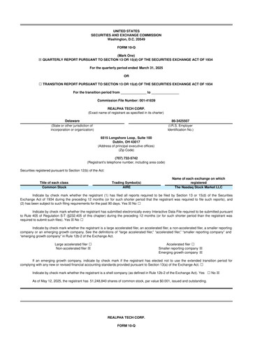 Thumbnail reAlpha Tech 10-Q Quarterly Report FY2025 