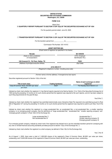 Thumbnail Strive Asset Management, LLC 10-Q Quarterly Report FY2025 