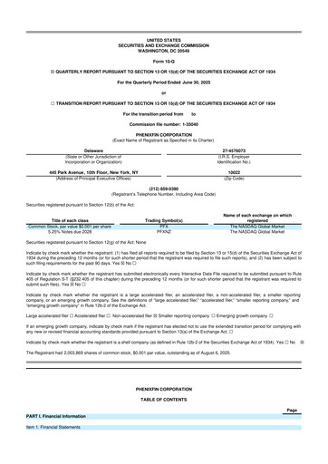 Thumbnail PhenixFIN 10-Q Quarterly Report FY2025 