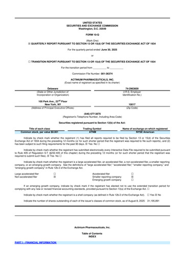Thumbnail Actinium Pharmaceuticals 10-Q Quarterly Report FY2025 