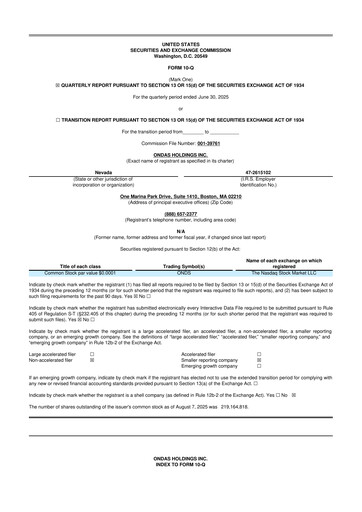 Thumbnail Ondas Holdings 10-Q Quarterly Report FY2025 