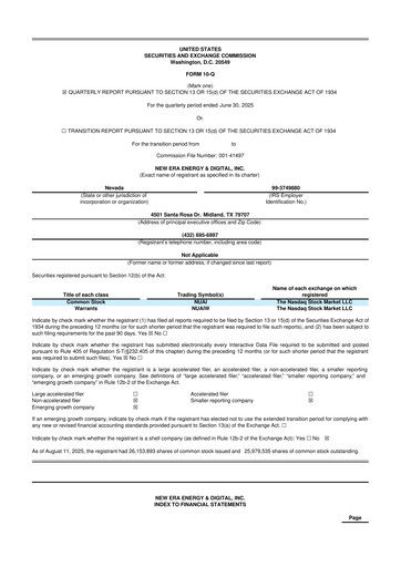 Thumbnail New Era Energy & Digital 10-Q Quarterly Report FY2025 