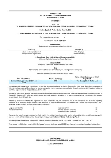 Thumbnail iSpecimen 10-Q Quarterly Report FY2025 
