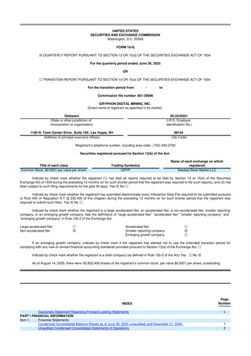 Thumbnail Gryphon Digital Mining 10-Q Quarterly Report FY2025 