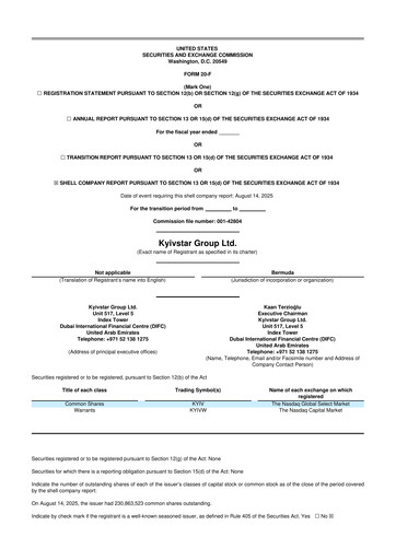 Thumbnail Kyivstar Group 20-F Annual Report 