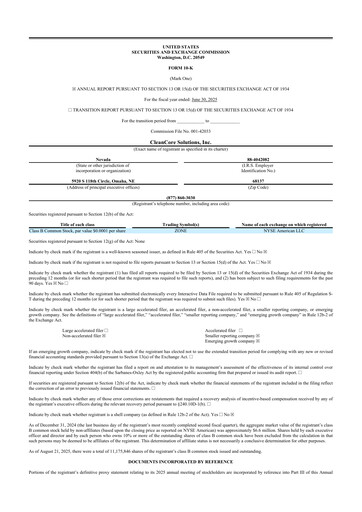 Thumbnail CleanCore Solutions 10-K Annual Report 2025