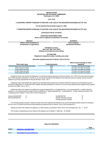 Thumbnail Saratoga Investment 10-Q Quarterly Report FY2026 