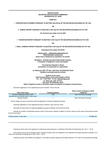 Thumbnail BrasilAgro 20-F Annual Report 2025