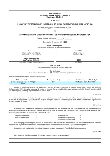 Miniature Ispire Technology 10-Q Rapport trimestriel 2026 
