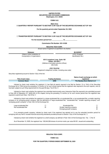 Thumbnail reAlpha Tech 10-Q Quarterly Report FY2025 