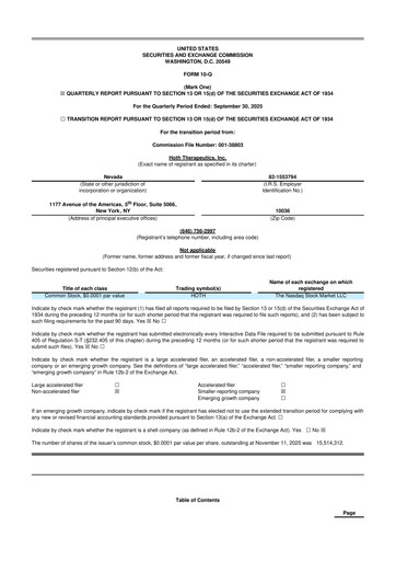 Thumbnail Hoth Therapeutics 10-Q Quarterly Report FY2025 