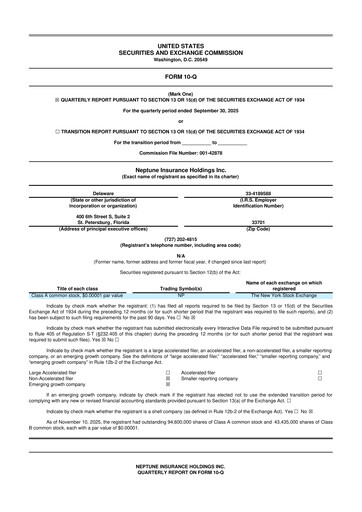 Thumbnail Neptune Insurance Holdings 10-Q Quarterly Report FY2025 