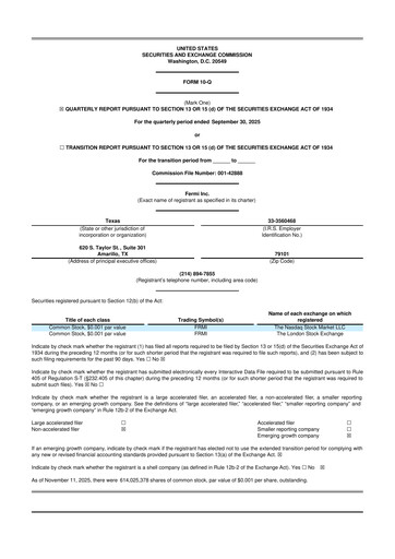 Thumbnail Fermi Inc. 10-Q Quarterly Report FY2025 