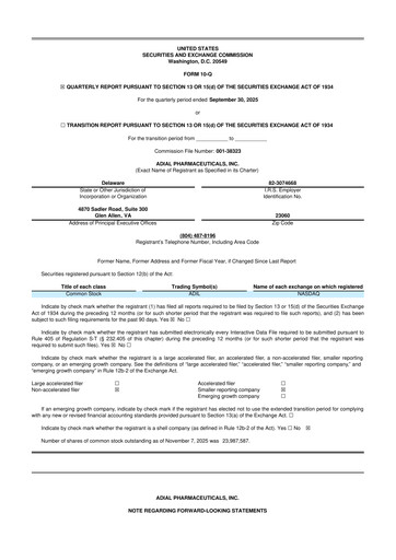 Thumbnail Adial Pharmaceuticals
 10-Q Quarterly Report FY2025 